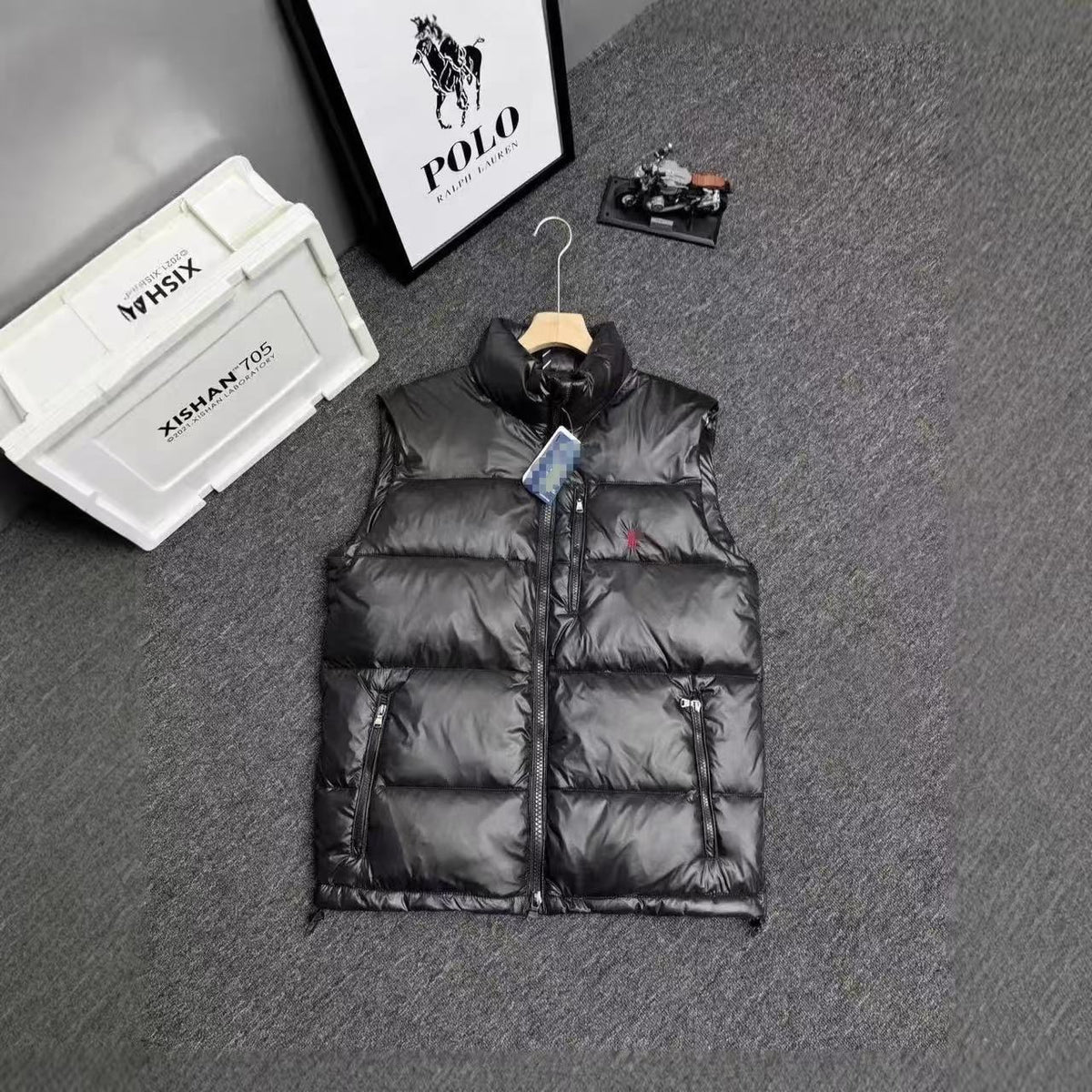 Gilet en duvet brillant à col montant Polo Ralph Lauren