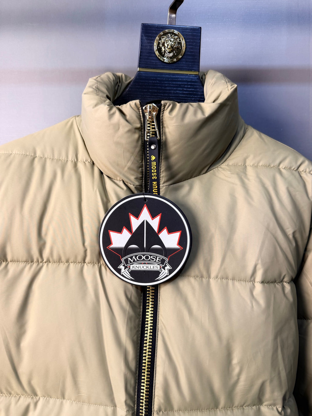 Veste matelassée kaki à col montant Moose Knuckles