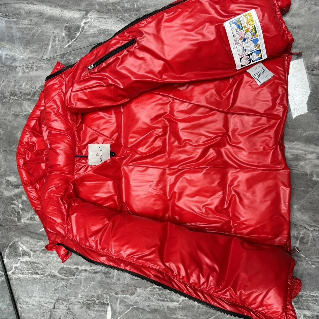 Doudoune courte brillante à capuche homme Moncler Montbeliard