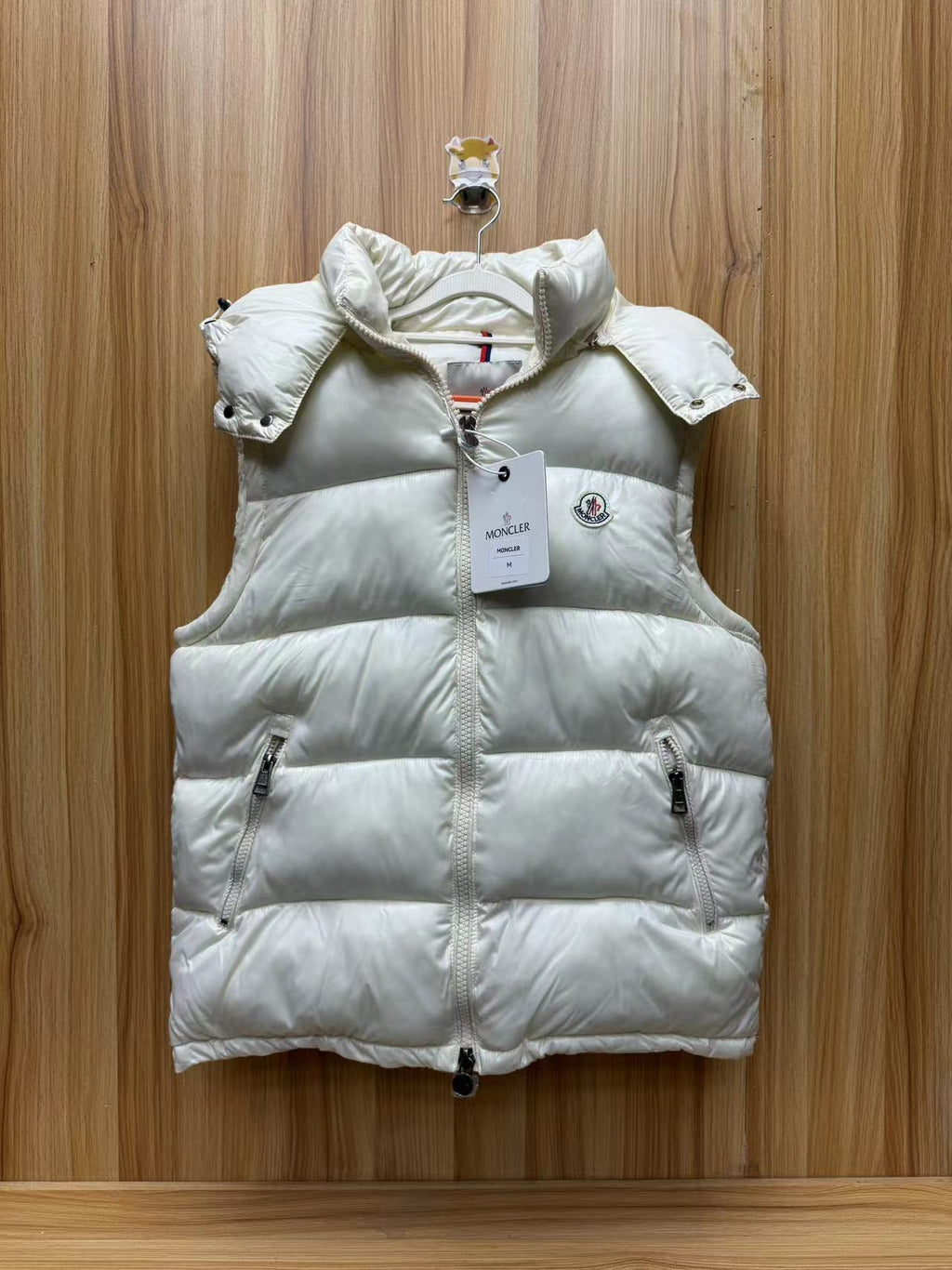 Moncler gilet doudoune à capuche amovible