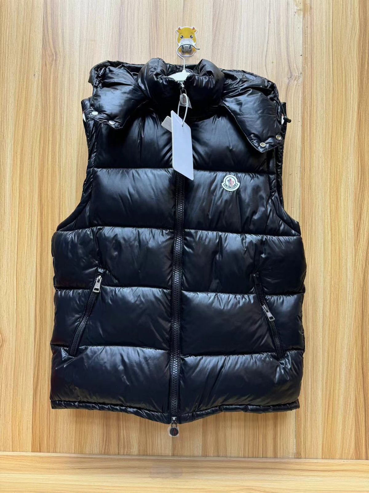 Moncler gilet doudoune à capuche amovible