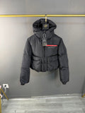 Doudoune courte à capuche en Re-Nylon Linea Rossa