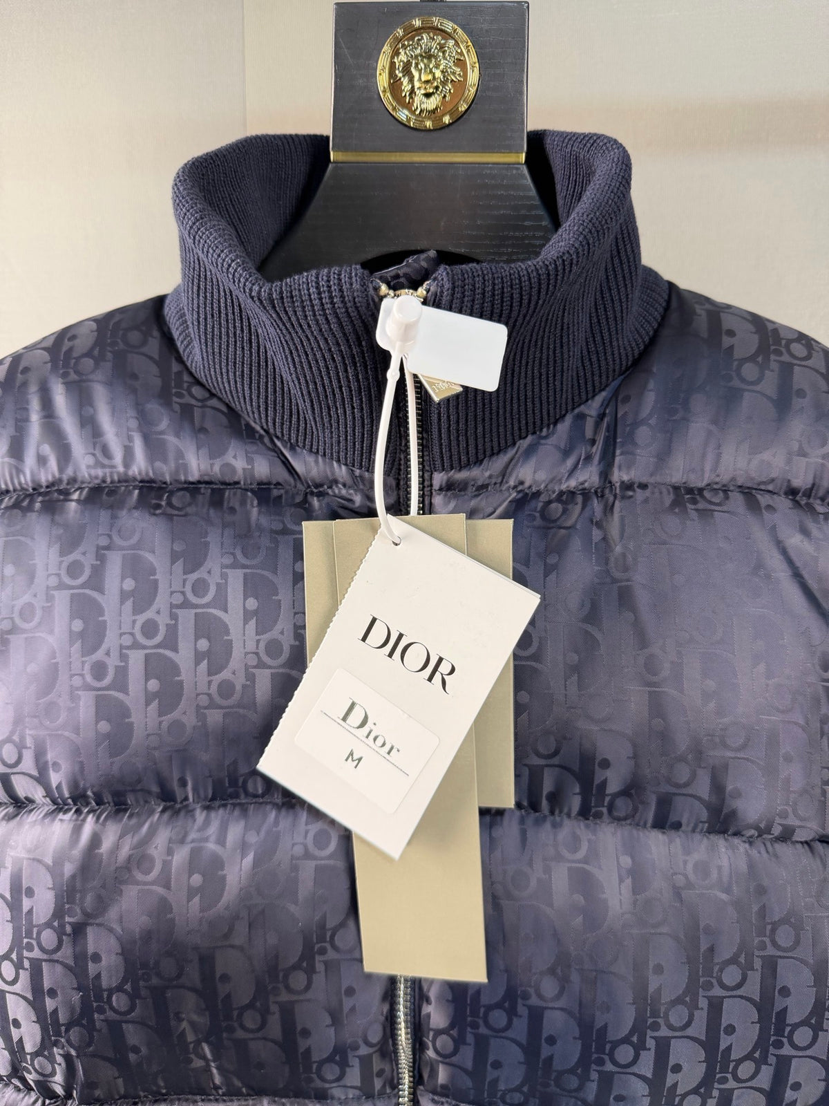 DIOR Doudoune (Bleu marine / light gray / Noir)