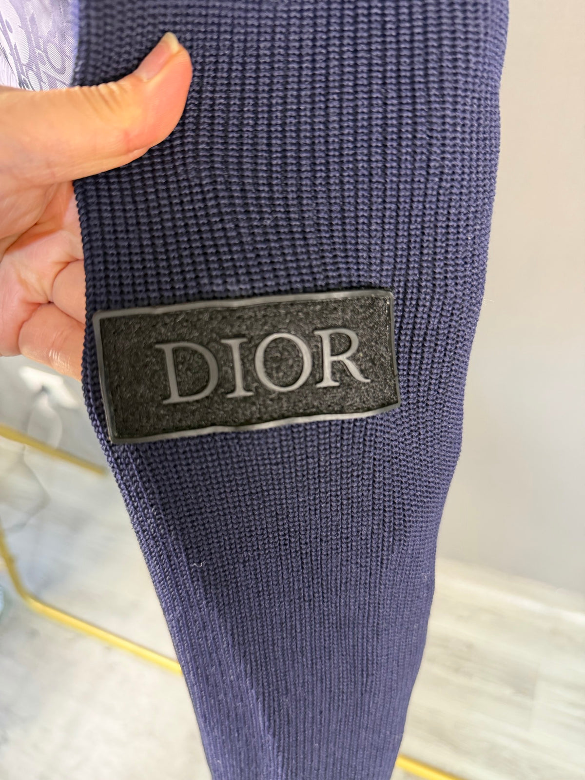 DIOR Doudoune (Bleu marine / light gray / Noir)