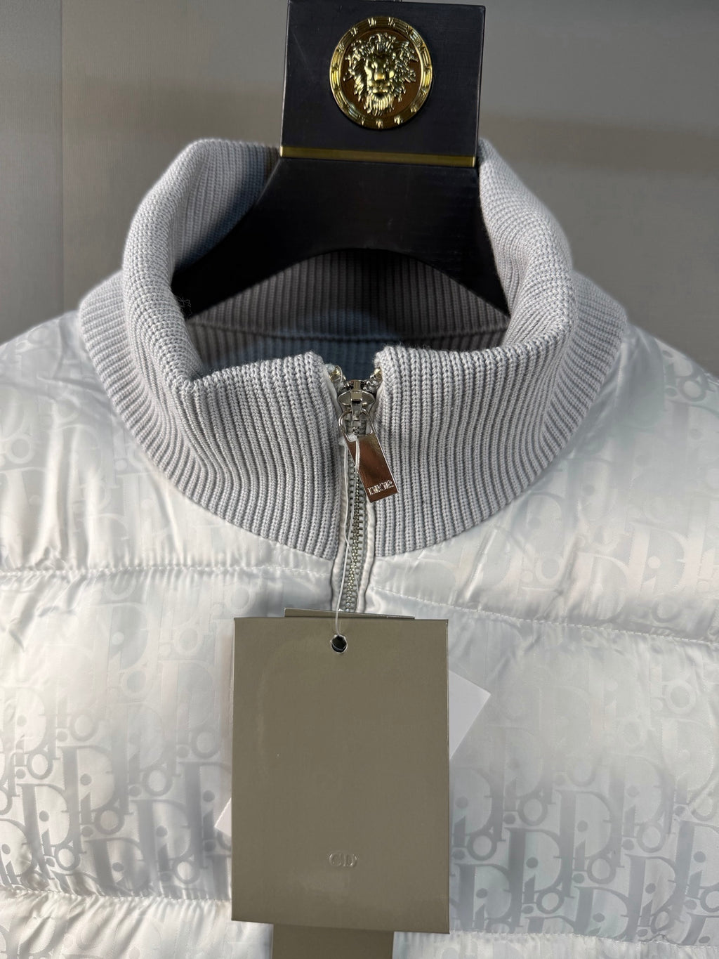DIOR Doudoune (Bleu marine / light gray / Noir)