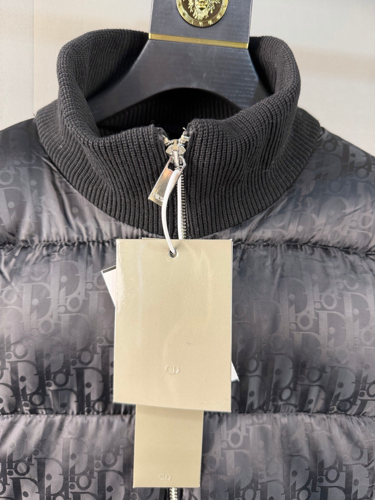 DIOR Doudoune (Bleu marine / light gray / Noir)