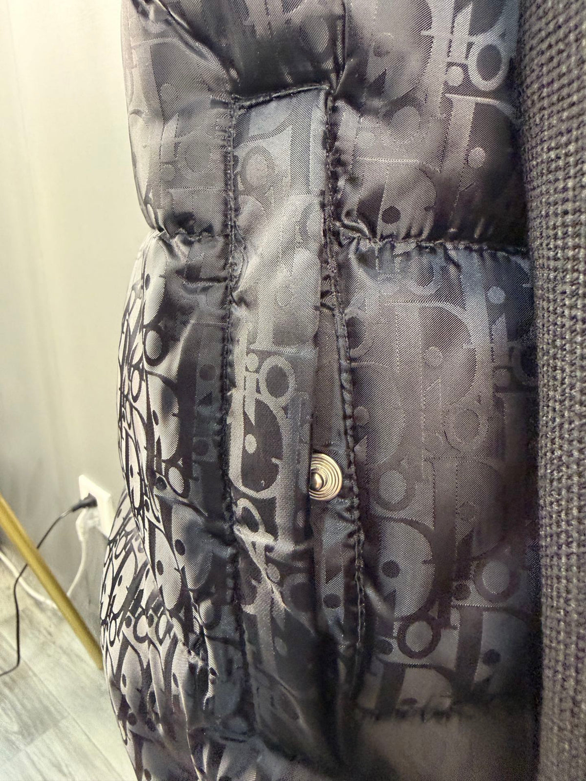 DIOR Doudoune (Bleu marine / light gray / Noir)