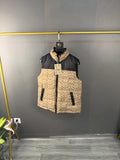 : Gilet en duvet à col montant, à motif C monogram et bicolore