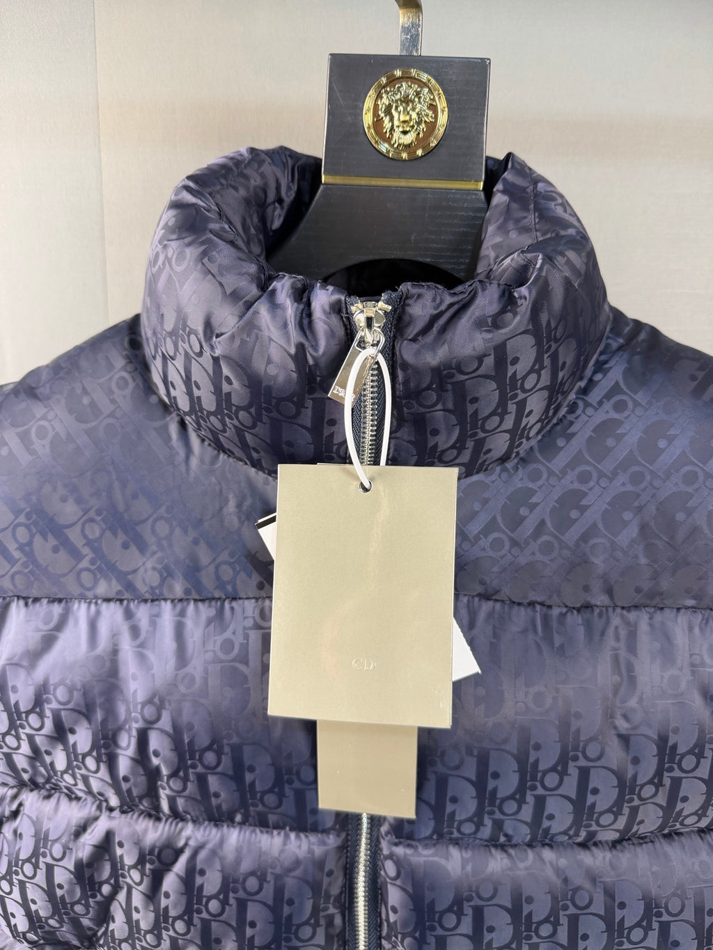 Gilet en duvet à col montant à motif Oblique monogram DIOR