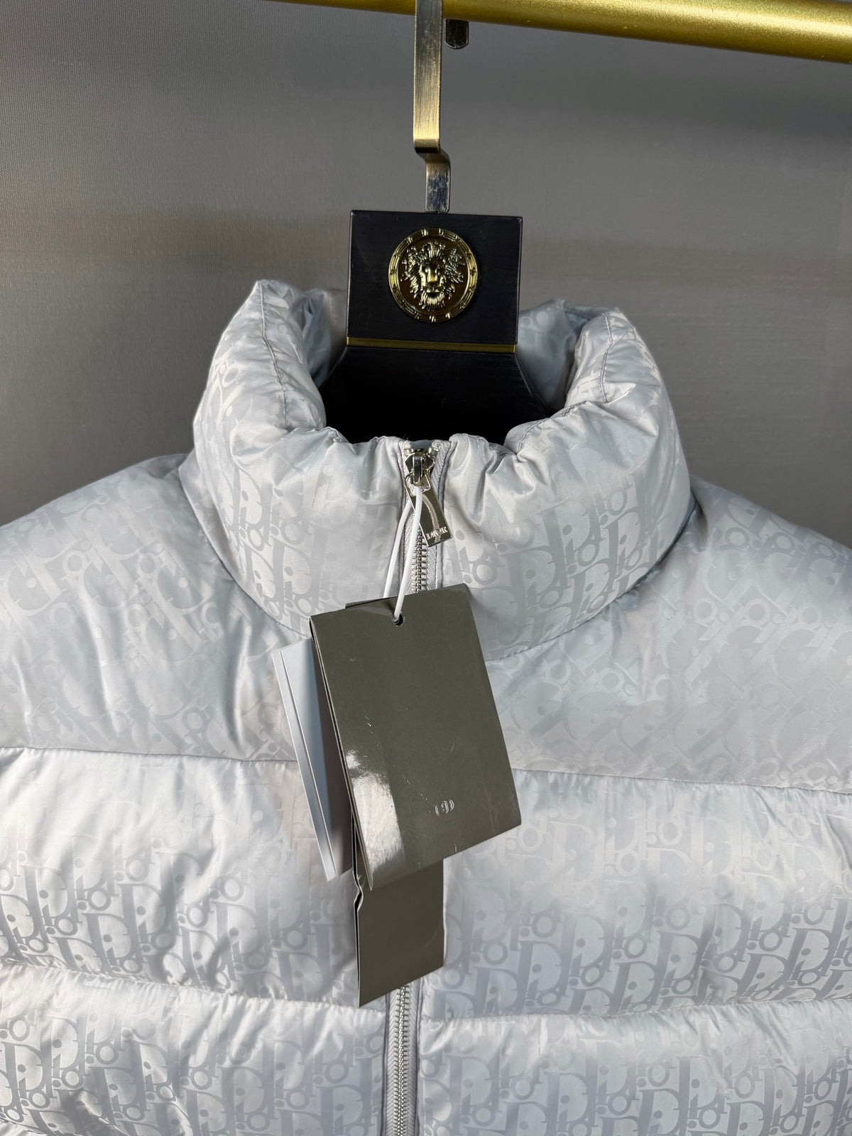 Gilet en duvet à col montant à motif Oblique monogram DIOR