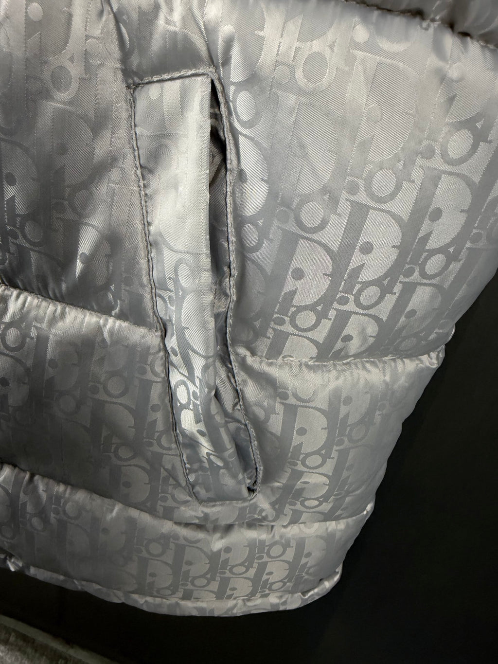 Gilet en duvet à col montant à motif Oblique monogram DIOR