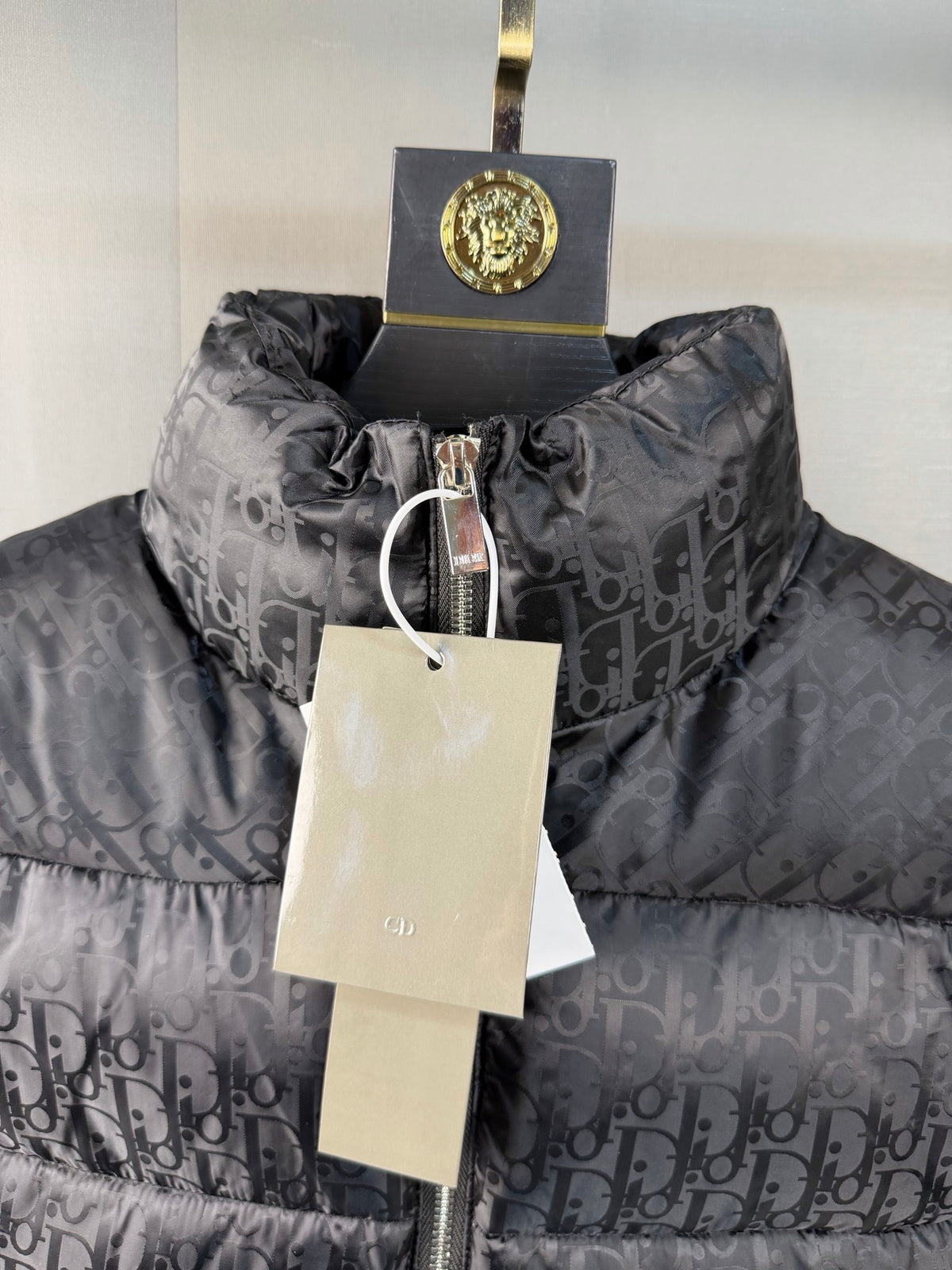 Gilet en duvet à col montant à motif Oblique monogram DIOR