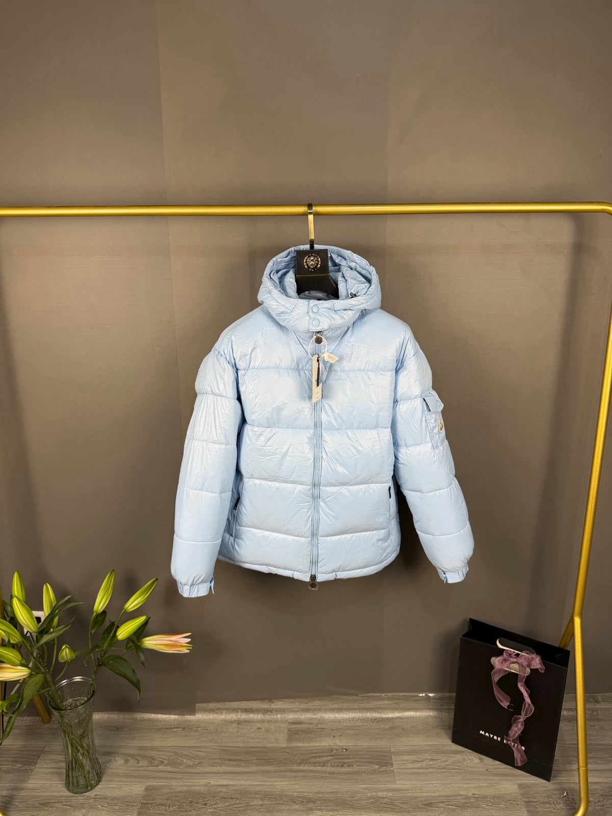 Marque et modèle：Doudoune courte à capuche brillante Moncler