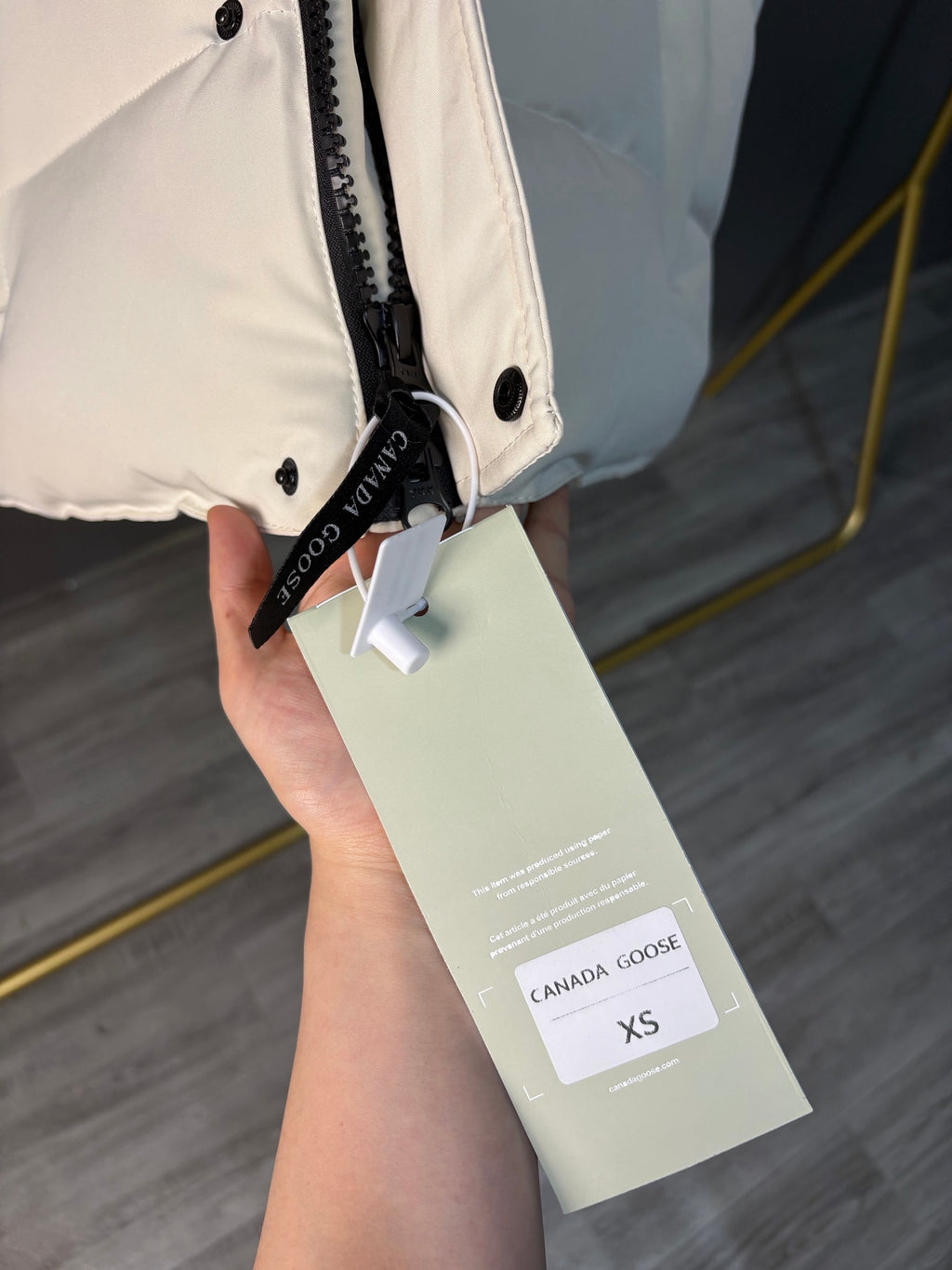 Gilet matelassé à col droit Black Label Canada Goose