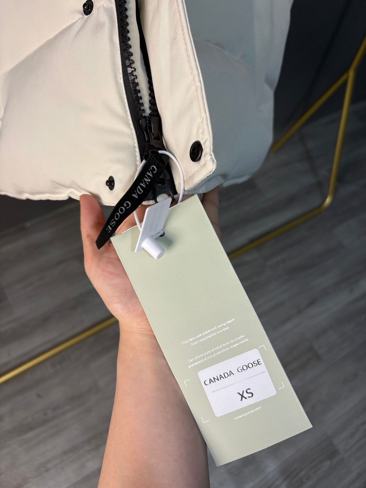 Gilet matelassé à col droit Black Label Canada Goose