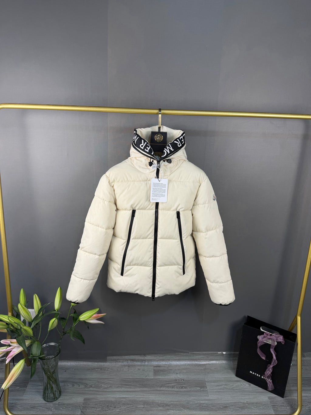 Moncler Doudoune (Blanc / Noir / Dark blue)