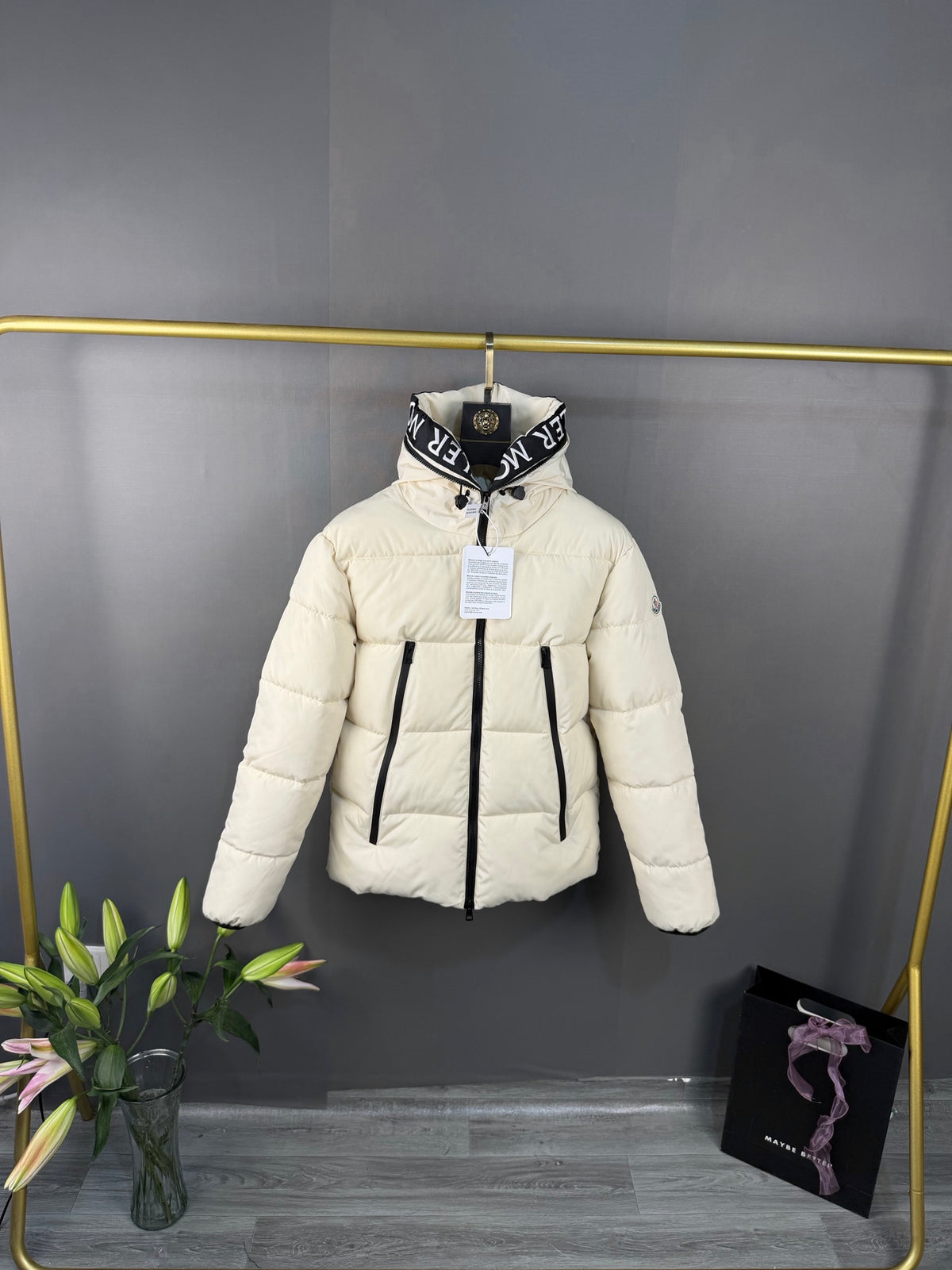 Moncler Doudoune (Blanc / Noir / Dark blue)