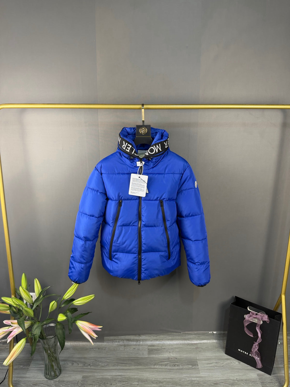 Moncler Doudoune (Blanc / Noir / Dark blue)