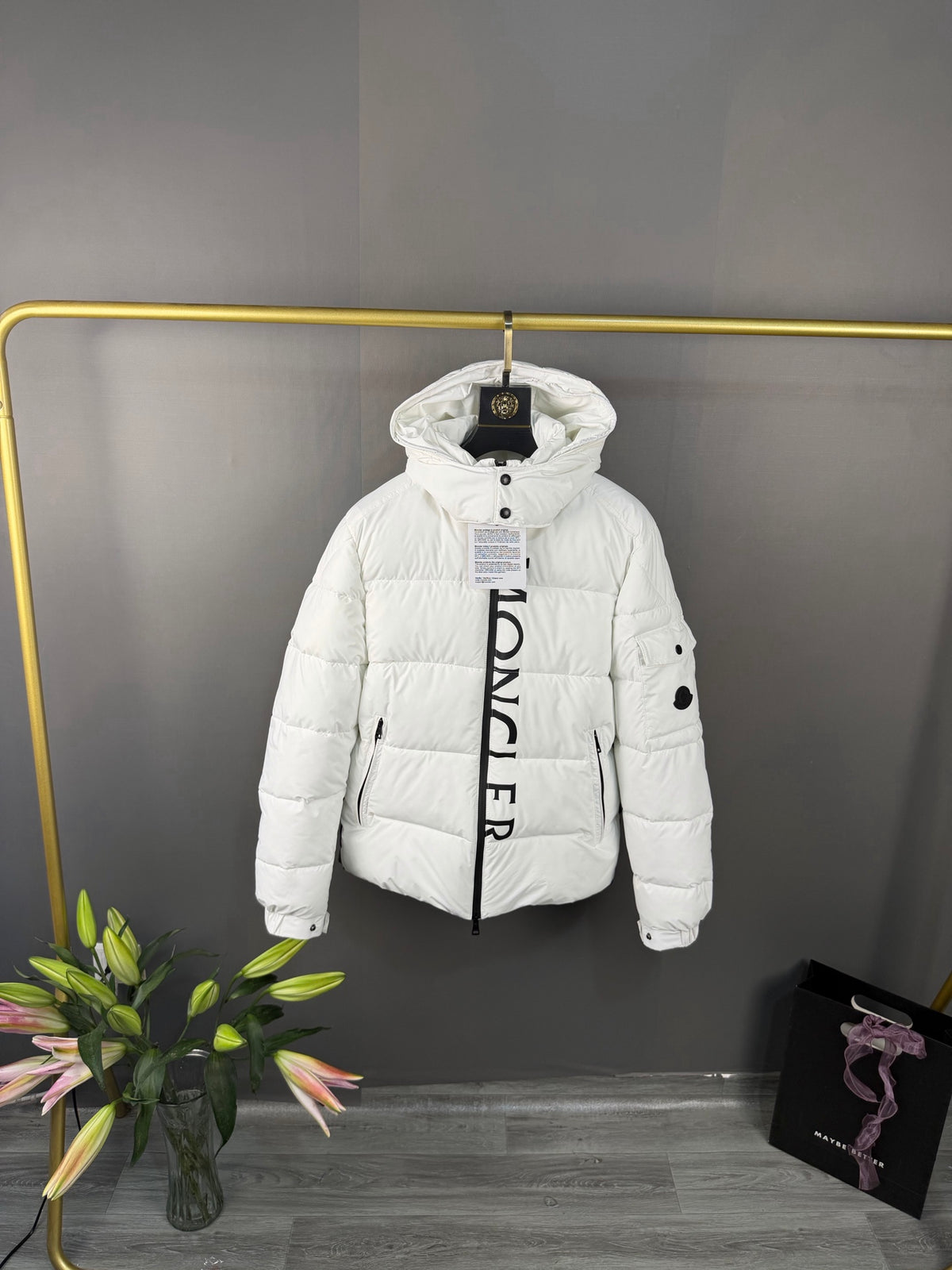Moncler Doudoune sans manches (Blanc / Noir)