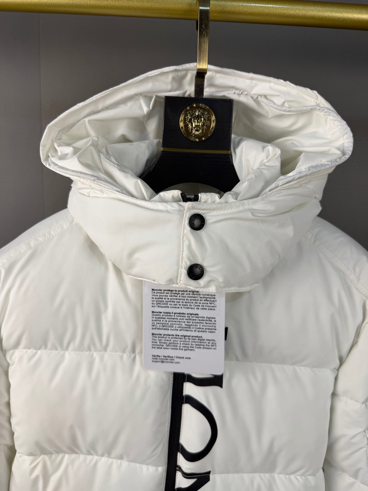 Moncler Doudoune sans manches (Blanc / Noir)
