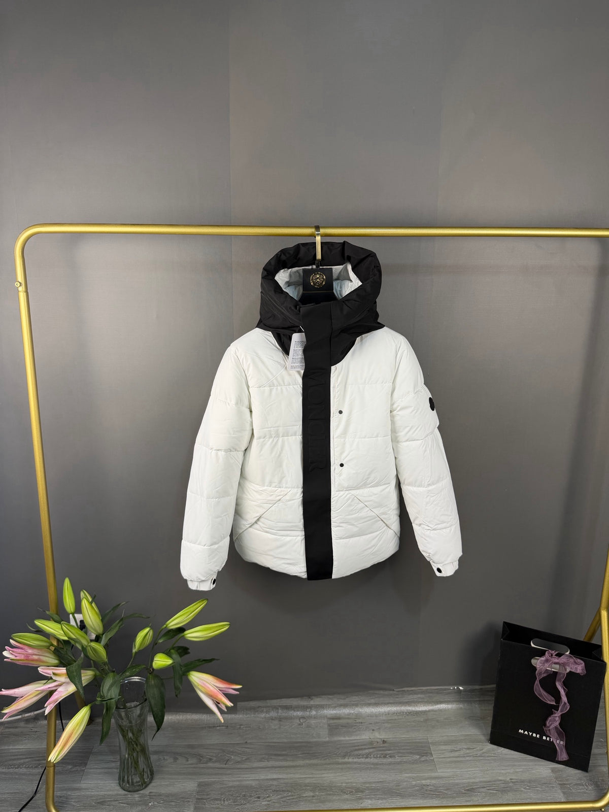 Moncler Doudoune (Noir / Blanc / Gris)