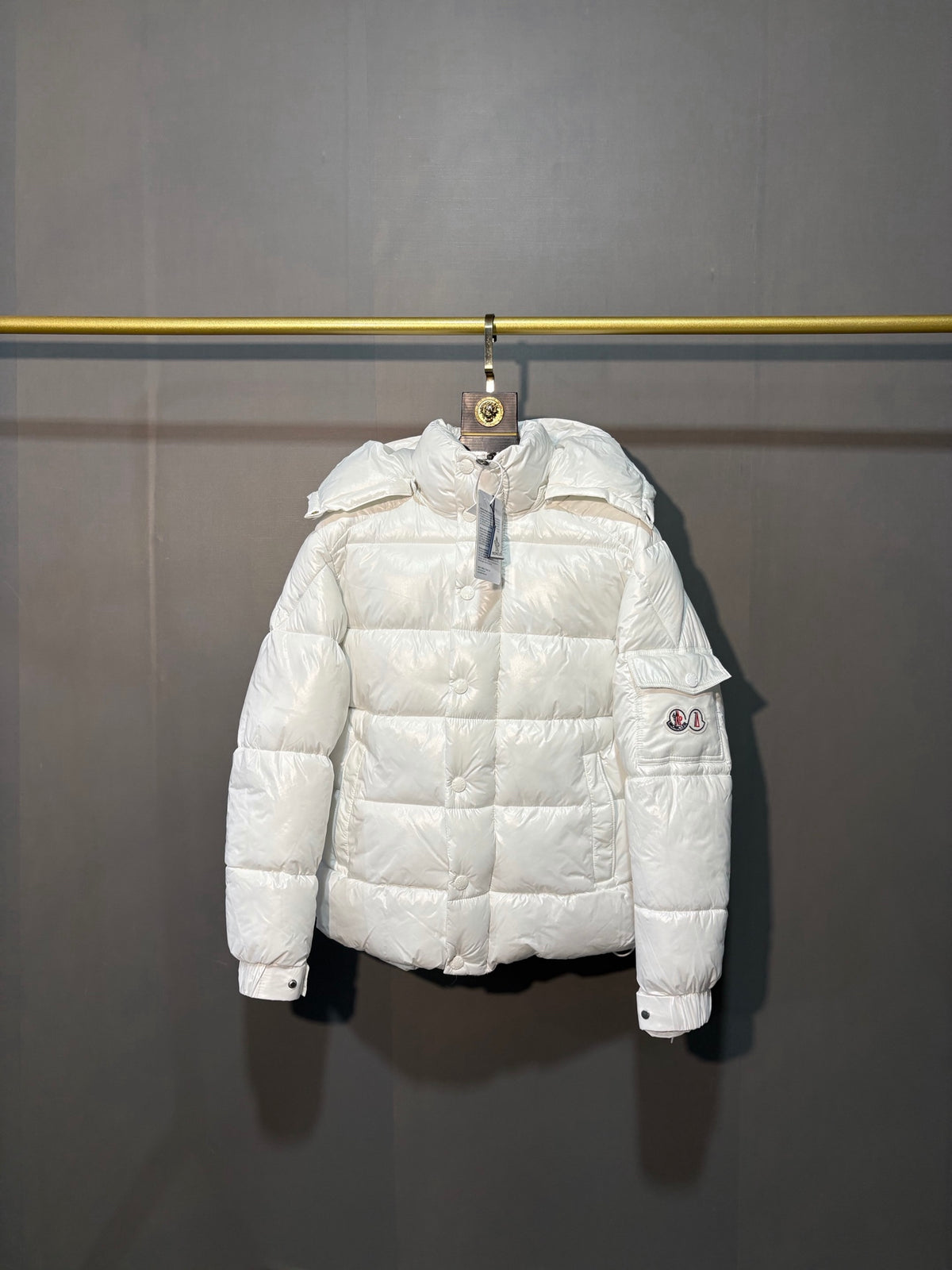 Moncler Doudoune sans manches (Noir / Blanc / Bleu clair)
