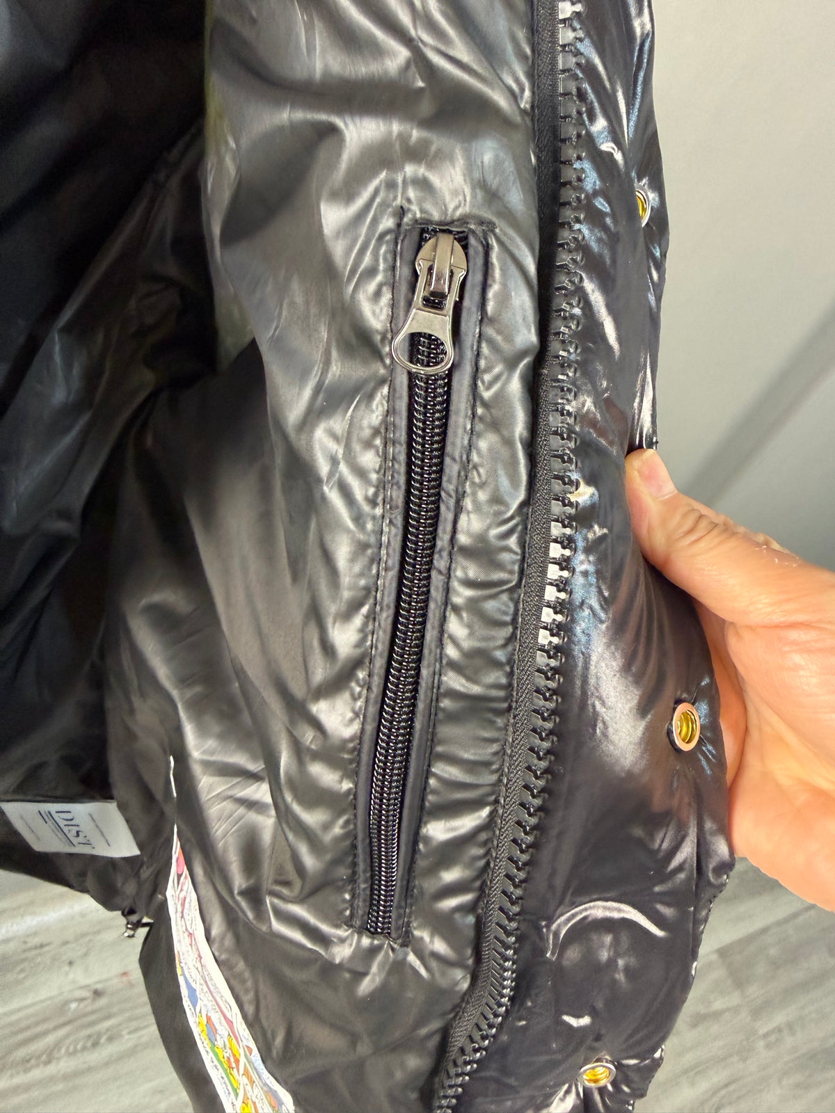 Moncler Doudoune sans manches (Noir / Blanc / Bleu clair)