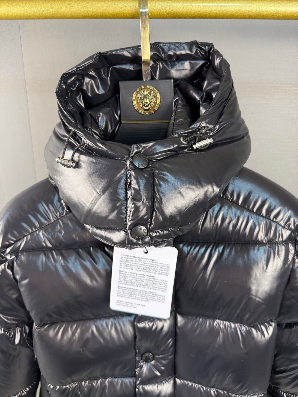 Moncler Doudoune sans manches (Noir / Blanc / Bleu clair)