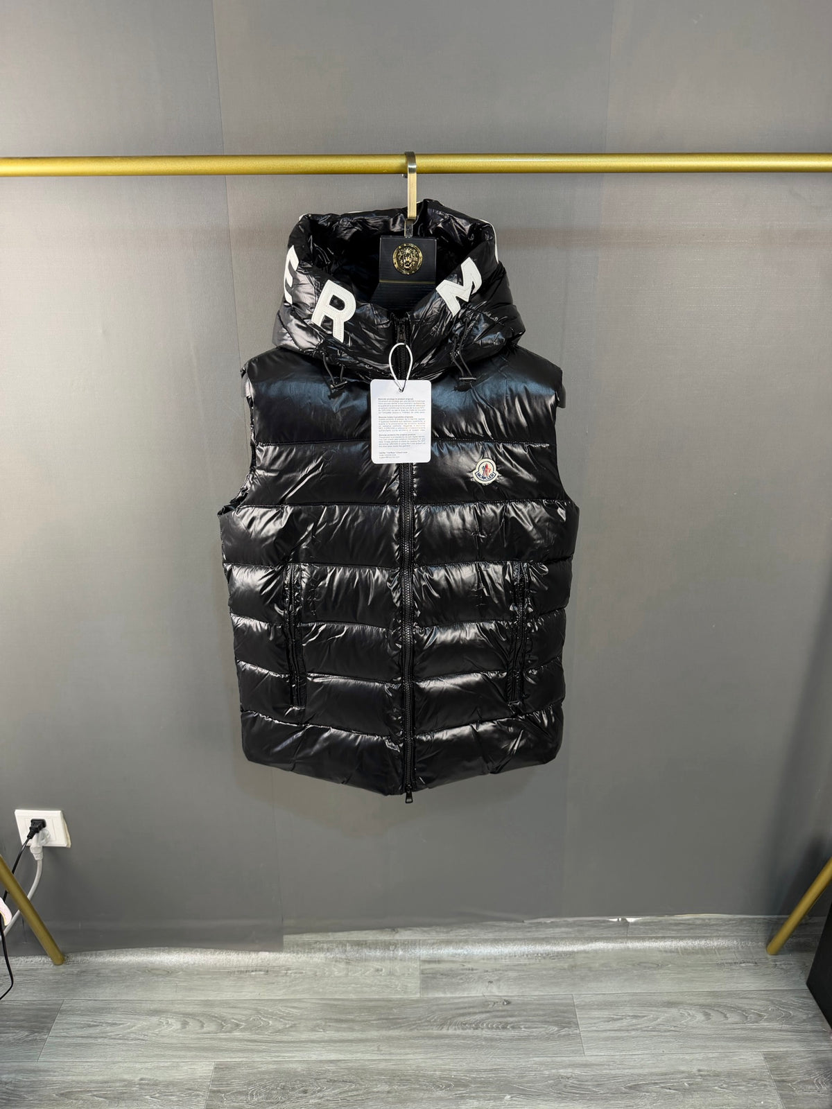 Moncler Doudoune sans manches (Noir / Blanc)