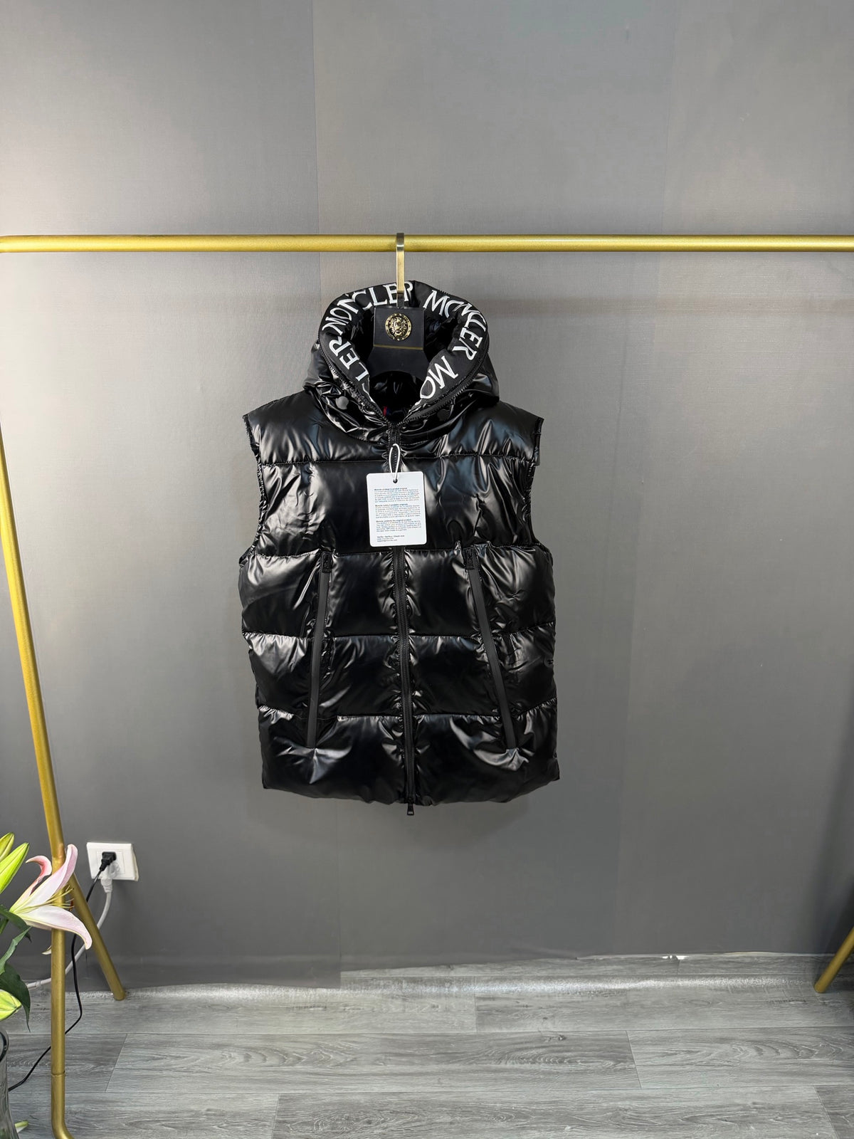 Moncler Doudoune sans manches (Rouge / Noir)