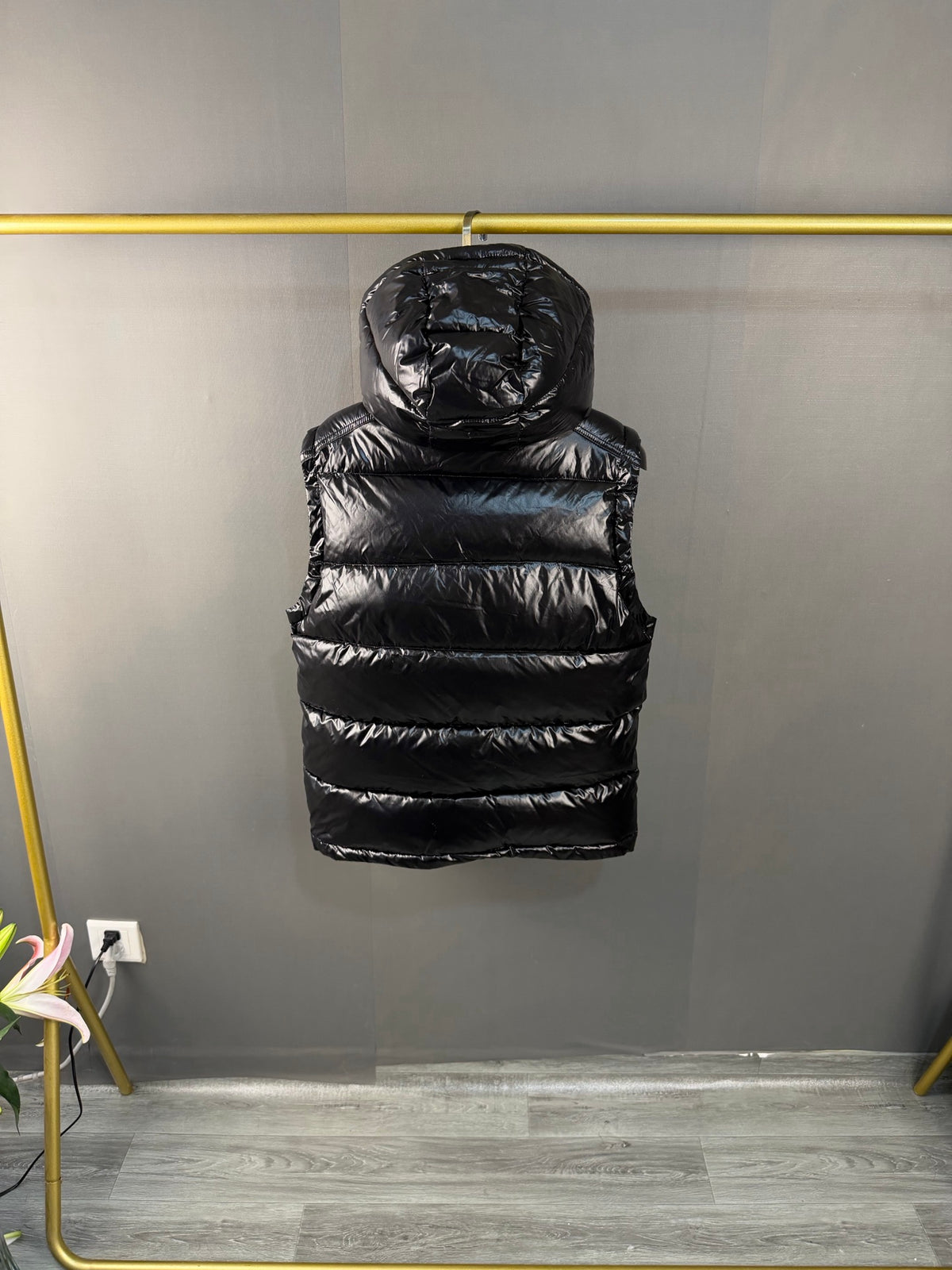 Moncler Doudoune sans manches (Noir / Blanc)