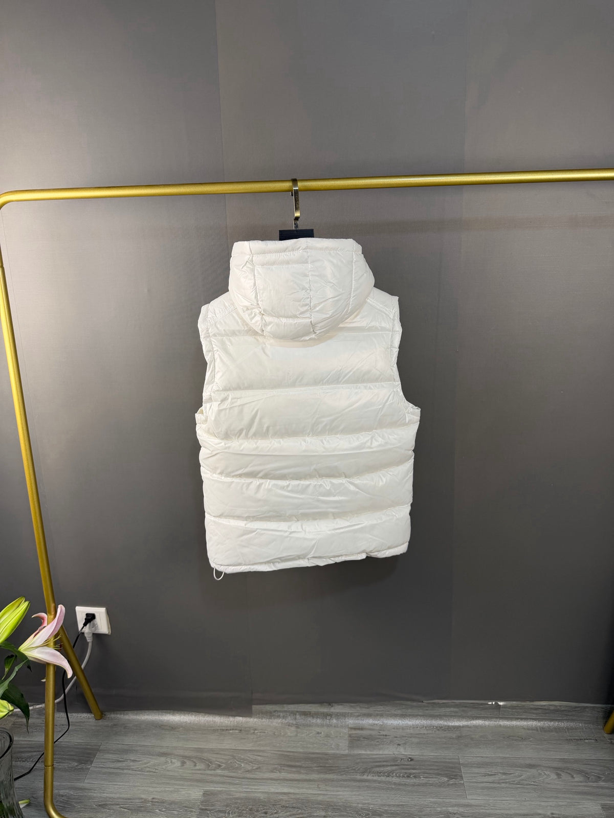 Moncler Doudoune sans manches (Noir / Blanc)