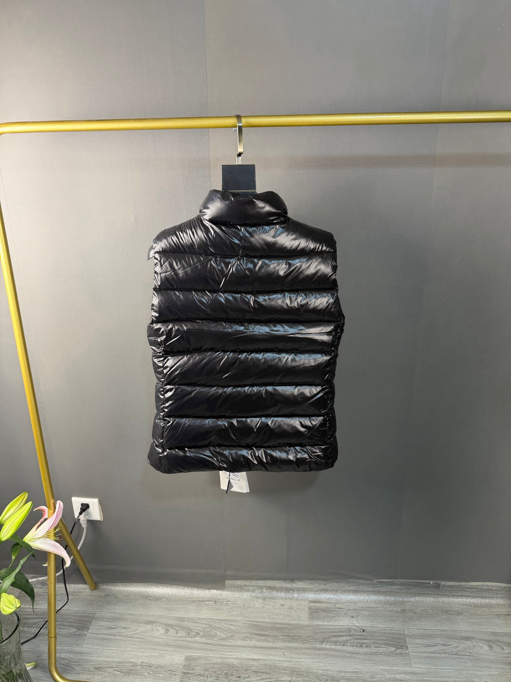 Moncler Doudoune sans manches (Noir / Blanc)