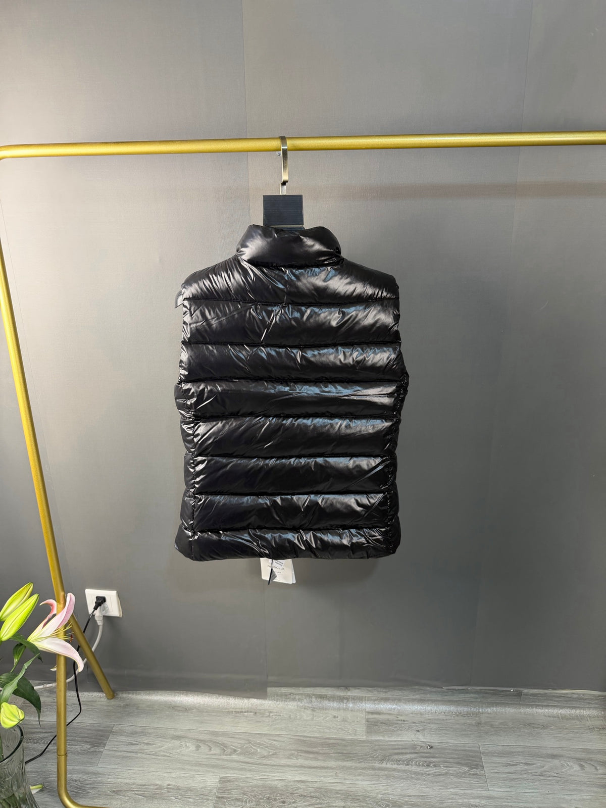Moncler Doudoune sans manches (Noir / Blanc)