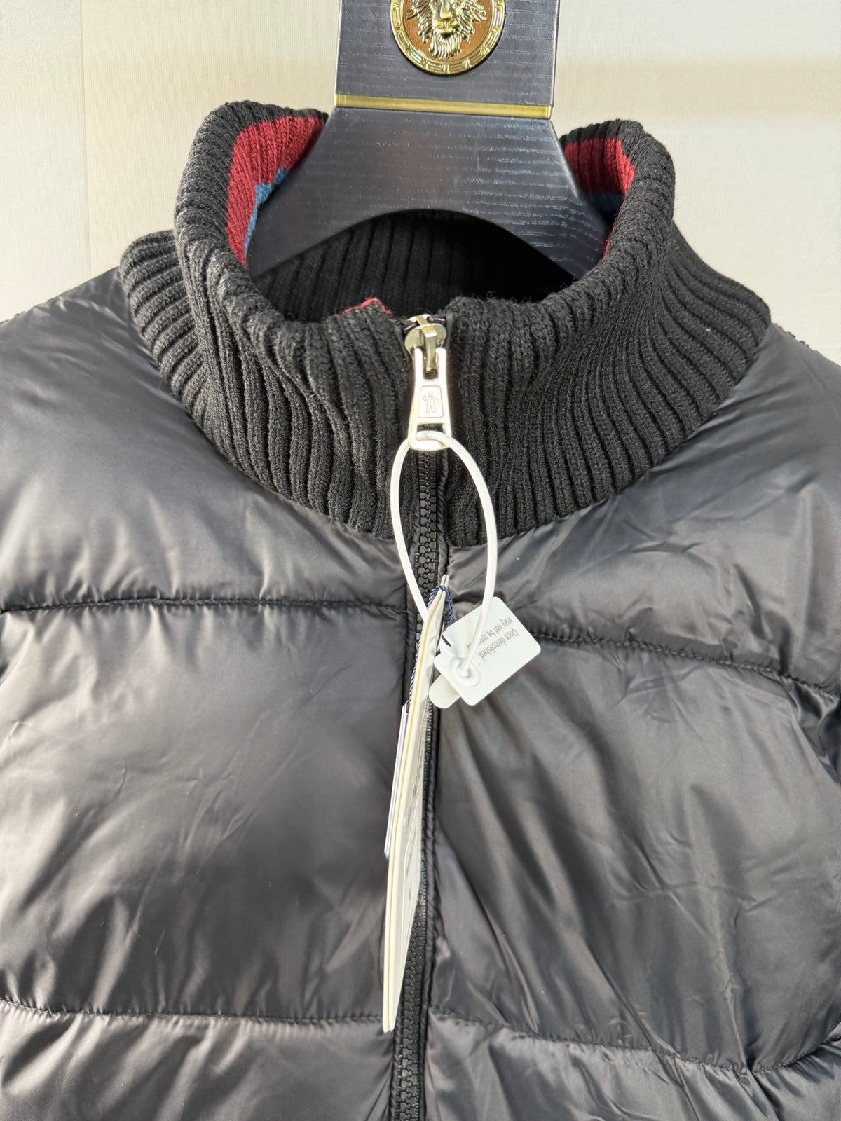 Moncler Veste hybride en duvet (Noir / Bleu)