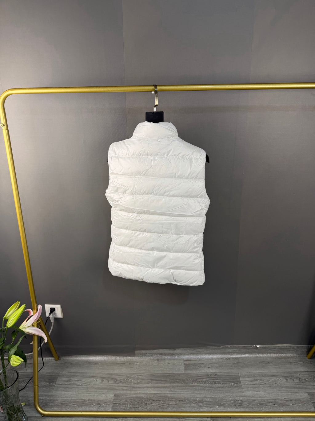 Moncler Doudoune sans manches (Noir / Blanc)